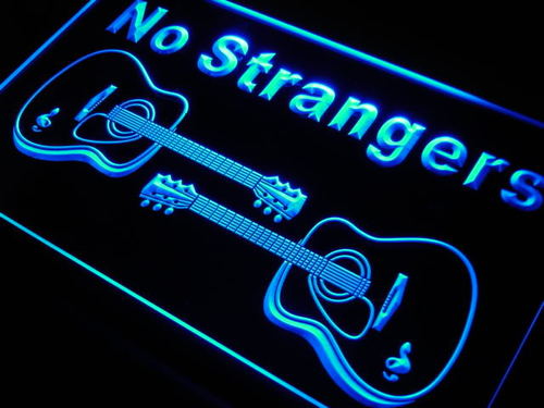 Guitars No Strangers Neon Light Sign